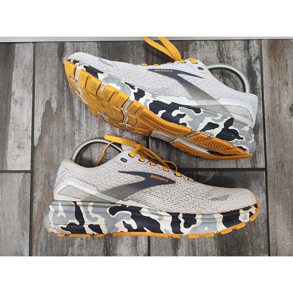 Brooks Ghost 15 Women's Size 7 Running Blanc Gray Sunflower Sneakers - Picture 4 of 7